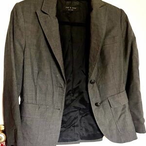 rag & bone Women’s Dark Gray Two-Button Blazer
